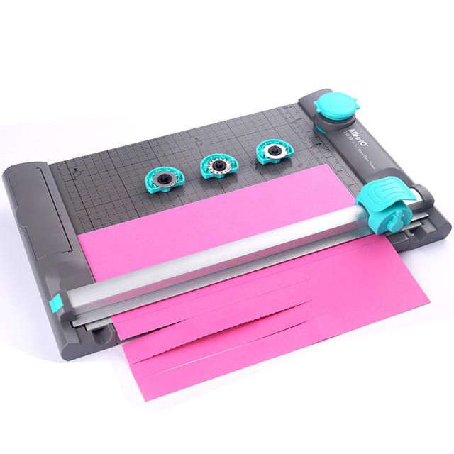 A4 4 In 1 Rotary Paper Trimmer Paper Cutter Wave Dotted Line Scrapbooking  Machine for A4 A5 A6 A7 Cutting Mat Paper Photo Cutter - AliExpress